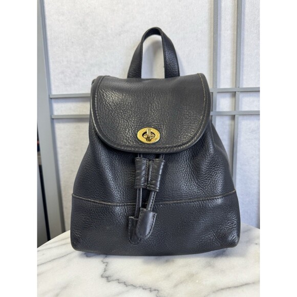 Vintage Coach Daypack 9960, Black Leather with Hangtag Backpack - Picture 2 of 13